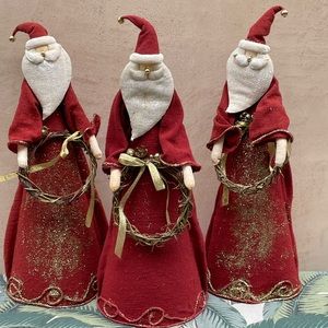 18” Tall Pier 1 Standing Santa centerpiece.  3 for 125.00 2 for 85 or 1 for 50